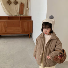 Load image into Gallery viewer, D60282SE-Autumn and winter Korean style lapel buttoned thick long-sleeved bread coat