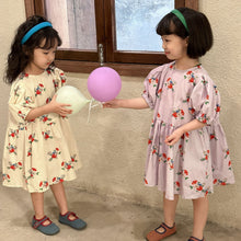 Load image into Gallery viewer, X81562DS-Summer cotton puff sleeve flower dress