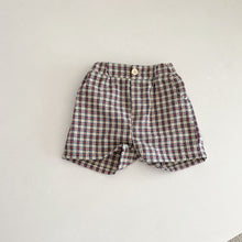 Load image into Gallery viewer, X90278PA-Children's shorts for outer wear, baby Japanese plaid children's clothing, summer thin style, 2022 new casual little boy pants