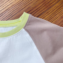 Load image into Gallery viewer, 3220SE-Children's summer color matching T-shirt Korean summer wear ins baby cotton T-shirt thin baby top