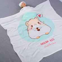 Load image into Gallery viewer, WH6202AC-Double-layer bamboo cotton baby blanket children's quilt thin air-conditioning summer quilt baby bamboo fiber ice silk blanket wholesale