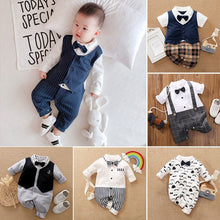 Load image into Gallery viewer, LTY2443LS-Baby jumpsuit crawling clothes cross-border newborn romper gentleman clothes