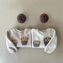 Load image into Gallery viewer, 23D1773SE-Children's Korean winter new tops for boys and girls ins cute small cake print fleece casual sweatshirt