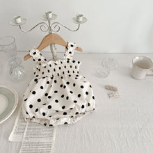 Load image into Gallery viewer, 232S04DS-Summer Polka Dot Suspender Triangle Bodysuit & Dress