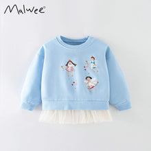 Load image into Gallery viewer, <Taiwan Pavilion> 7617SE-malwee autumn European and American small and medium-sized children's cotton girls long-sleeved skirt top