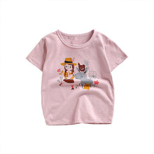 Load image into Gallery viewer, 81129SE- Spot malwee summer clothes European and American children's cute little girl printed round neck short-sleeved tops