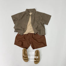 Load image into Gallery viewer, 1211SE-Summer Korean Striped Casual Lapel Short Sleeve Shirt
