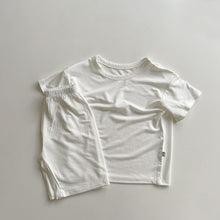 將圖片載入圖庫檢視器 ER055PCW-夏款韓版薄款兒童家居短袖上衣+短褲套裝