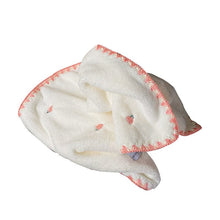 Load image into Gallery viewer, WH92602AC-Cute soft coral fleece towel cartoon embroidered bear strawberry super absorbent face towel no lint face towel