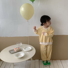 Load image into Gallery viewer, Q90987TG-Children's autumn suits boys sports new spring and autumn girls casual striped baby sweater two-piece suit