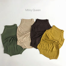 Load image into Gallery viewer, 23TZ08TG-Summer Korean children's knitted vest + knitted shorts two-piece set