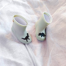 Load image into Gallery viewer, 32701AC-Simple dinosaur daisy low-mid tube children's rain boots