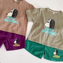 Load image into Gallery viewer, X90269TG-Children's summer suit girls sports 2022 new pure cotton little boy cartoon casual baby short-sleeved two-piece suit
