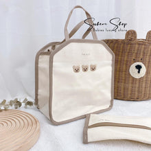 Load image into Gallery viewer, WH90601AC- Korean ins niche design canvas bag multi-compartment lightweight hand-held shoulder bag large capacity mommy bag mother bag