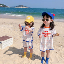 Load image into Gallery viewer, TY47DS-Summer Korean FAVORITE DAY Printed Short Sleeve Suit & Dress