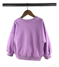 Load image into Gallery viewer, 23D1915PCW- Korean version of children's spring and autumn new parent-child wear Korean style letters loose casual long-sleeved parent-child terry sweater t