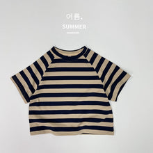 Load image into Gallery viewer, 1196SE-Summer Korean version children's striped casual short-sleeved top