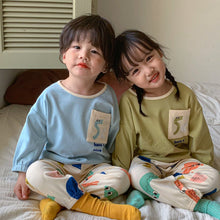 Load image into Gallery viewer, D90785JG-Autumn and winter pocket print color matching home clothes