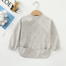 Load image into Gallery viewer, 000263SE-Danish children's long-sleeved pu reverse wear baby eating clothes bib super soft waterproof baby rice pocket