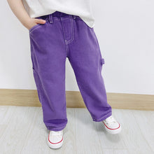 Load image into Gallery viewer, 23003PCW-Spring and summer parent-child wear Japanese casual workwear jeans boys and girls children's sun protection trousers skateboard pants