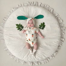 Load image into Gallery viewer, 32307LS-Summer carrot print bodysuit + hat two-piece set