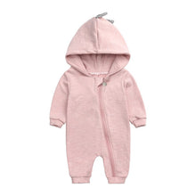 Load image into Gallery viewer, HY2946LS-New cross-border infant dinosaur hooded cotton jumpsuit for boys and girls long-sleeved crawling clothes baby jumpsuit