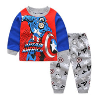 Load image into Gallery viewer, WH91208TG-New children's pajamas boys cotton long-sleeved children's clothing boys and children's small and medium children's home clothes suit