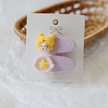 Load image into Gallery viewer, WH71101AC-Korean children's hairpins, cartoon asymmetrical clips, girls' duckbill clips, side clips, bangs clips, baby headdress accessories (5 pieces can be mixed and matched)