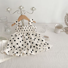 Load image into Gallery viewer, 232S04DS-Summer Polka Dot Suspender Triangle Bodysuit & Dress