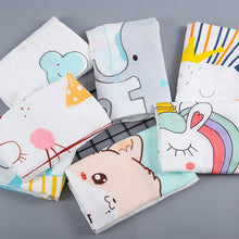 Load image into Gallery viewer, WH6202AC-Double-layer bamboo cotton baby blanket children's quilt thin air-conditioning summer quilt baby bamboo fiber ice silk blanket wholesale