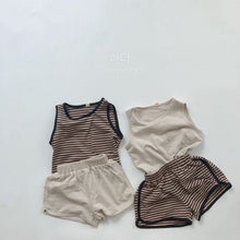 Load image into Gallery viewer, 1055PA-Retro Japanese Korean children's solid color shorts neutral Korean boys and girls striped hem hot pants loose shorts