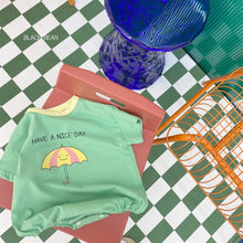 Load image into Gallery viewer, 6116LS-Summer baby umbrella print short-sleeved romper