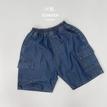 Load image into Gallery viewer, 1192PA-Summer Korean children's workwear denim shorts