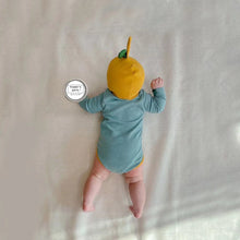 Load image into Gallery viewer, 32316LS-Spring Korean version of pear print bodysuit + hat two-piece set