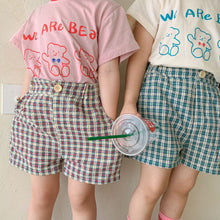 Load image into Gallery viewer, X90278PA-Children's shorts for outer wear, baby Japanese plaid children's clothing, summer thin style, 2022 new casual little boy pants