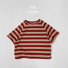 Load image into Gallery viewer, 1196SE-Summer Korean version children's striped casual short-sleeved top