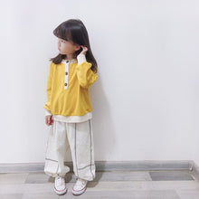 Load image into Gallery viewer, 178PA-Autumn and winter loose color matching harness foot parent-child casual sports pants