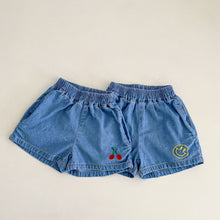 Load image into Gallery viewer, X90239PA-Children's summer denim shorts thin boys and girls baby 2022 new Korean embroidery loose denim 4-point pants