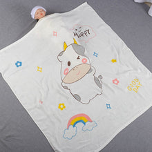 Load image into Gallery viewer, WH6202AC-Double-layer bamboo cotton baby blanket children's quilt thin air-conditioning summer quilt baby bamboo fiber ice silk blanket wholesale
