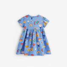 Load image into Gallery viewer, 9306DS-Summer stylish children's European and American round neck short-sleeved dress
