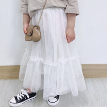 Load image into Gallery viewer, 23001PCW-Spring and summer Japanese style long fluffy flower bud gauze skirt parent-child outfit