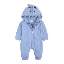Load image into Gallery viewer, HY2946LS-New cross-border infant dinosaur hooded cotton jumpsuit for boys and girls long-sleeved crawling clothes baby jumpsuit
