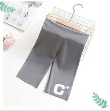 Load image into Gallery viewer, 30701PA- Summer thin high waist outer wear yoga pants five-point shark pants for middle and large children