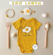 Load image into Gallery viewer, 32317LS-Summer Korean version egg print bodysuit + hairband two-piece set