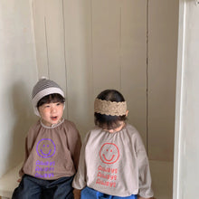 Load image into Gallery viewer, Q90388SE-Korean children's clothing children's spring and autumn style long-sleeved simple printed T-shirt boys and girls baby Korean cotton T-shirt bottoming shirt top