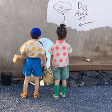 Load image into Gallery viewer, <Taiwan Pavilion> 2022X43SE-Korean version of boys and girls full print smiley face shirt (A3)