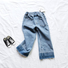 Load image into Gallery viewer, 22078PCW-Autumn and winter Japanese parent-child outfit wide-leg retro loose gradient denim trousers