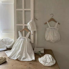 Load image into Gallery viewer, Y6317DS-Summer Forest Embroidery Suspender Dress + Hat Two-piece Set
