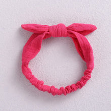 Load image into Gallery viewer, 9952AC-New cross-border European and American handmade soft bow headband children's elastic headband cute rabbit ears baby headband