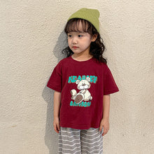 Load image into Gallery viewer, X81335SE-Summer cotton bear print short-sleeved top
